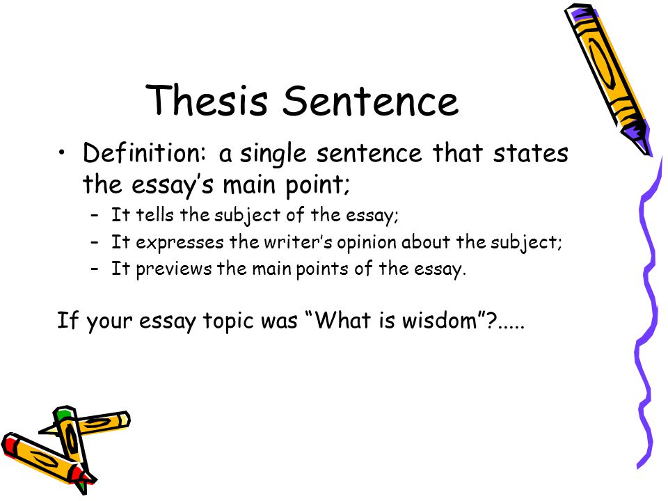 what is a thesis statement definition